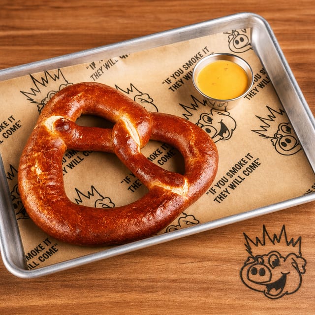 Pretzel with Beer Cheese.
